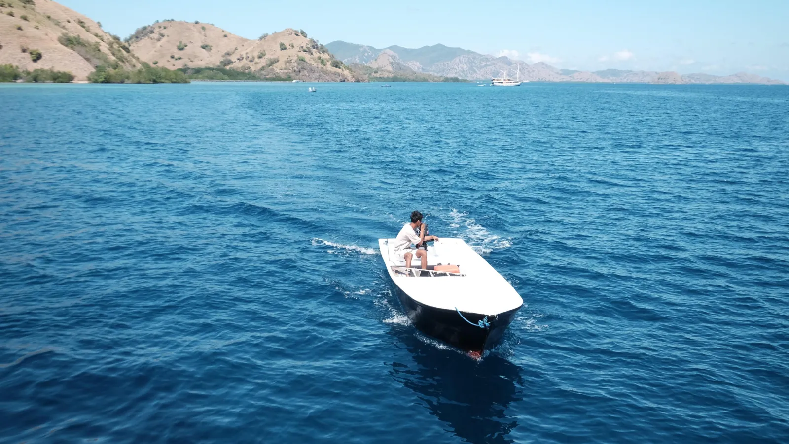 Tender running guests to a snorkel stop in Komodo National Park